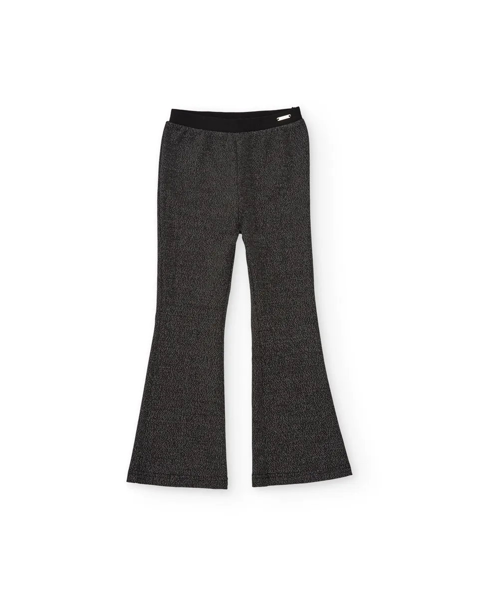 TucTuc Pantaloni Svasati Pantaloni Bimba Grigio Scuro Brillante