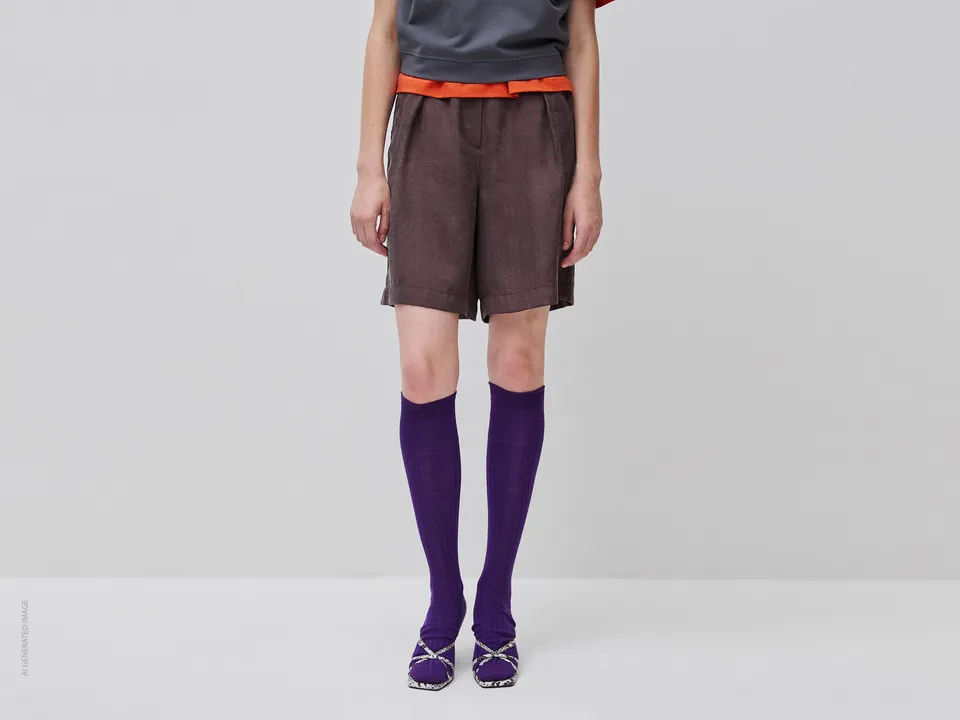 United Colors of Benetton Bermuda shorts lyocell 38 pieghe