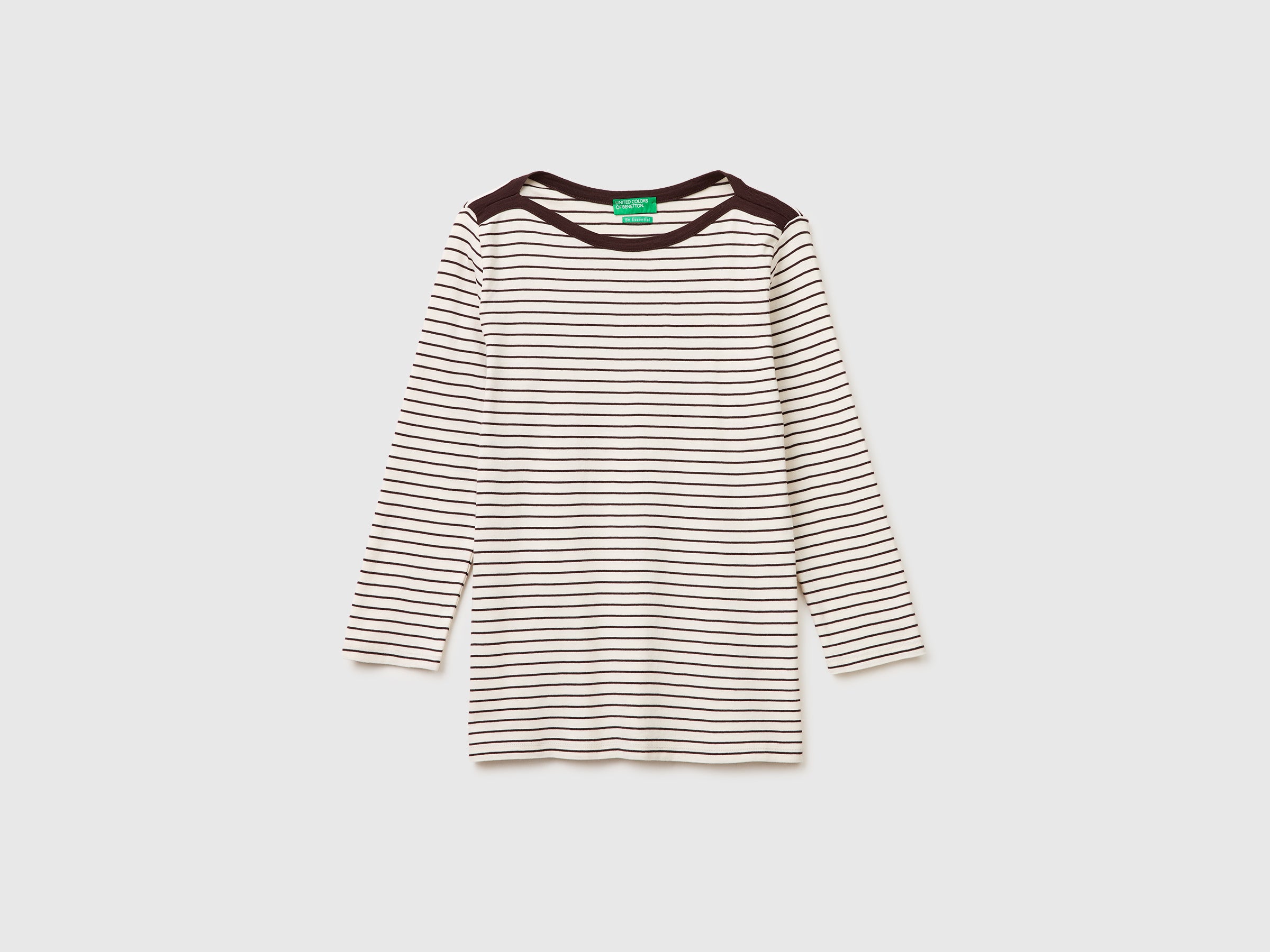 United Colors of Benetton 339PD10C4 maglietta righe scollo barca cotone
