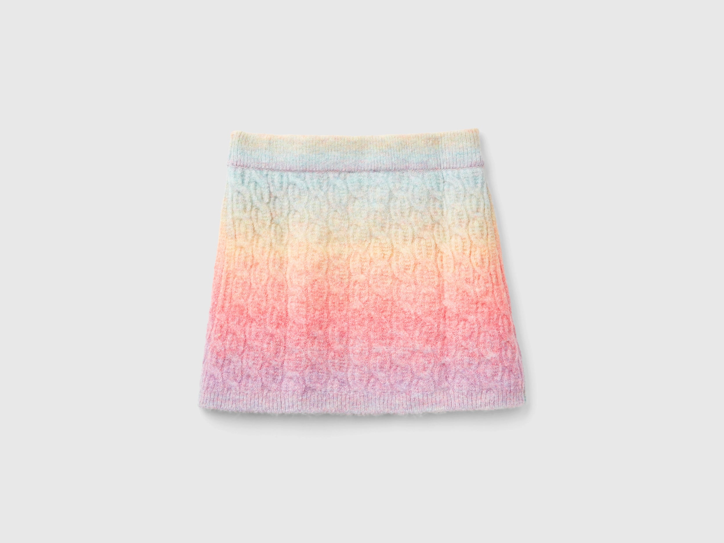 United Colors of Benetton Skirts Minigonna lana trecce multicolor