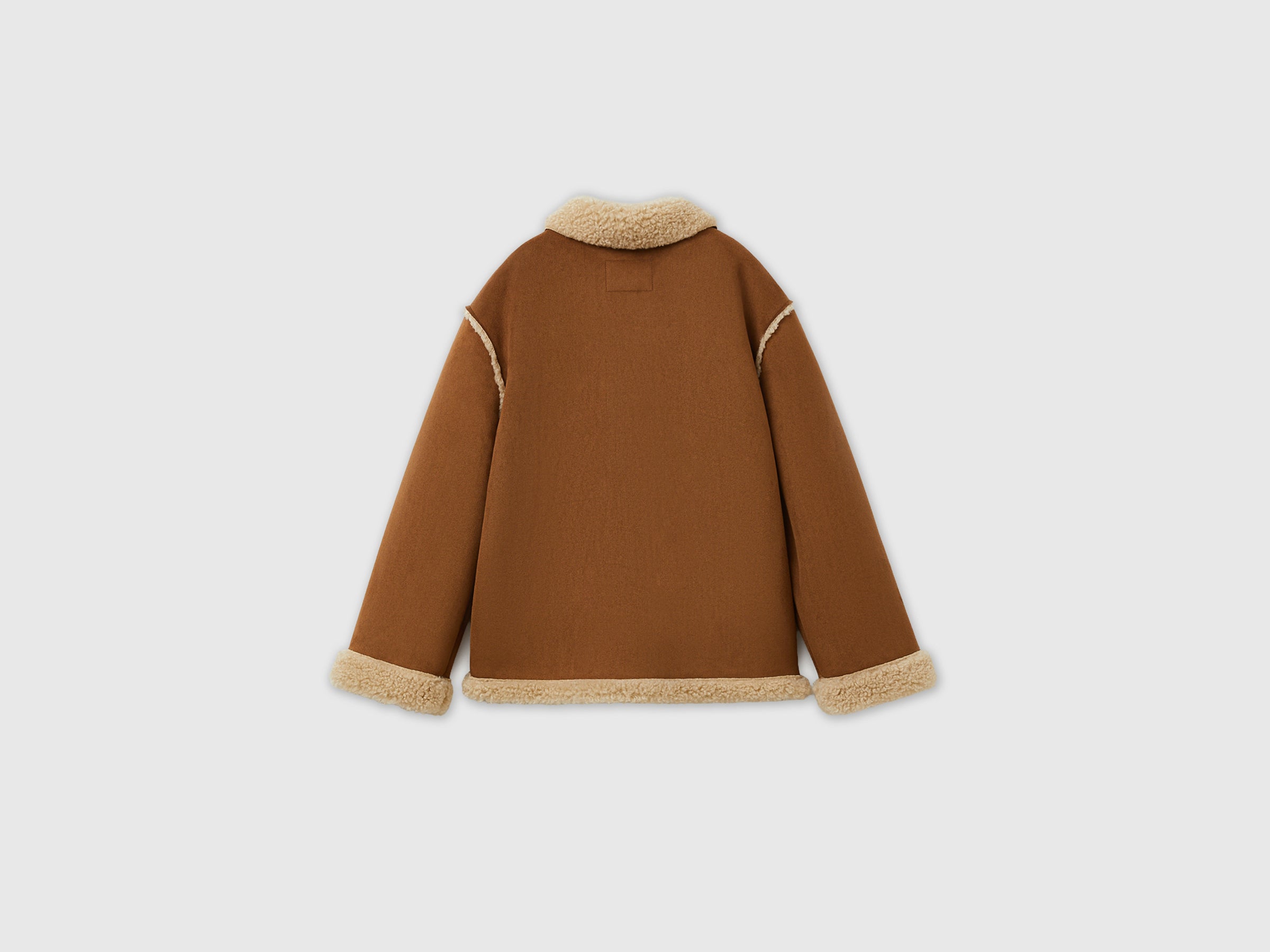 United Colors of Benetton giacca effetto montone eco-pelliccia M