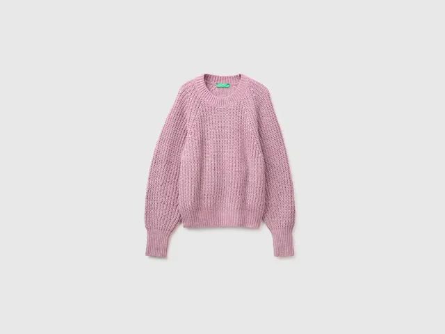 United Colors of Benetton Maglione Mélange Maglia M Cotone Lana
