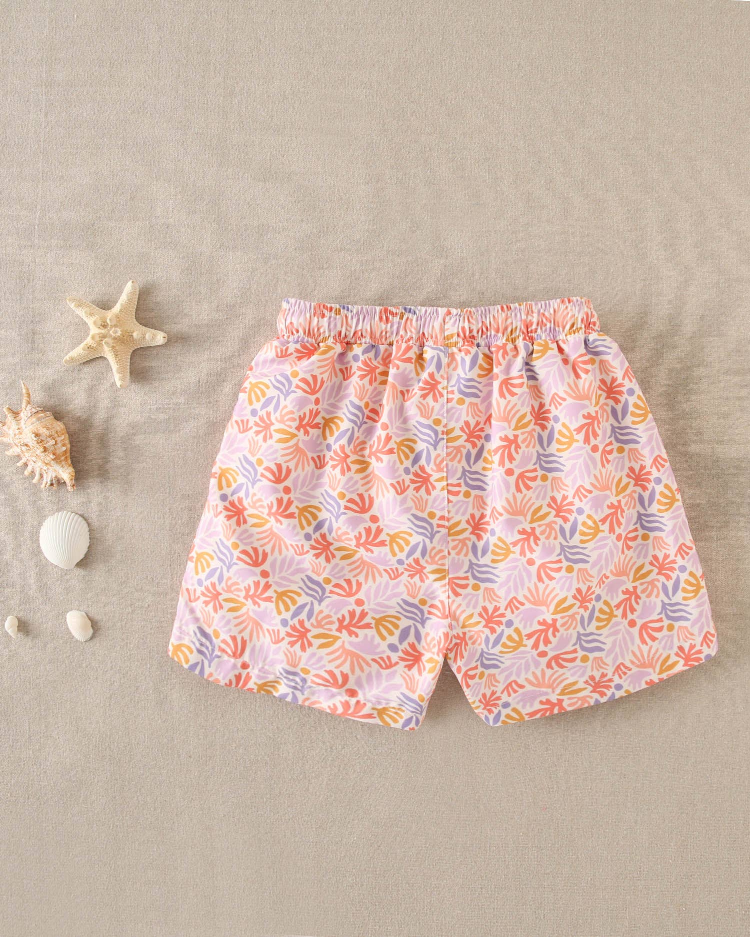 Dadati Costume Pantaloncino Bimbo Floreale Arancione 4-6A