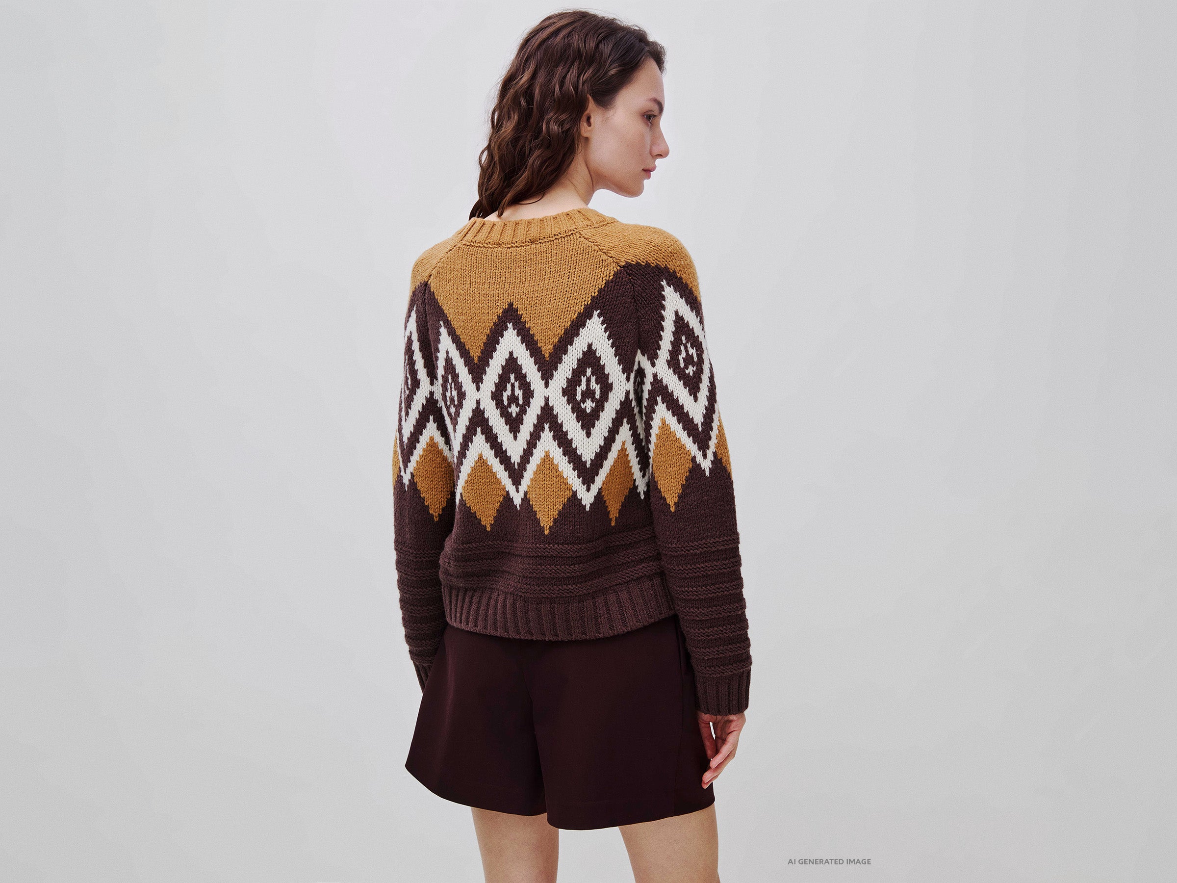 United Colors of Benetton Nordic maglione lana fantasia