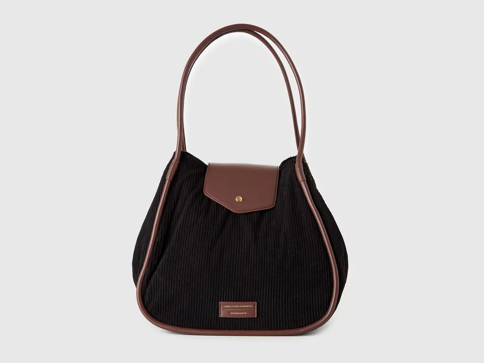 United Colors of Benetton Velvet Tote Borsa Velluto OS