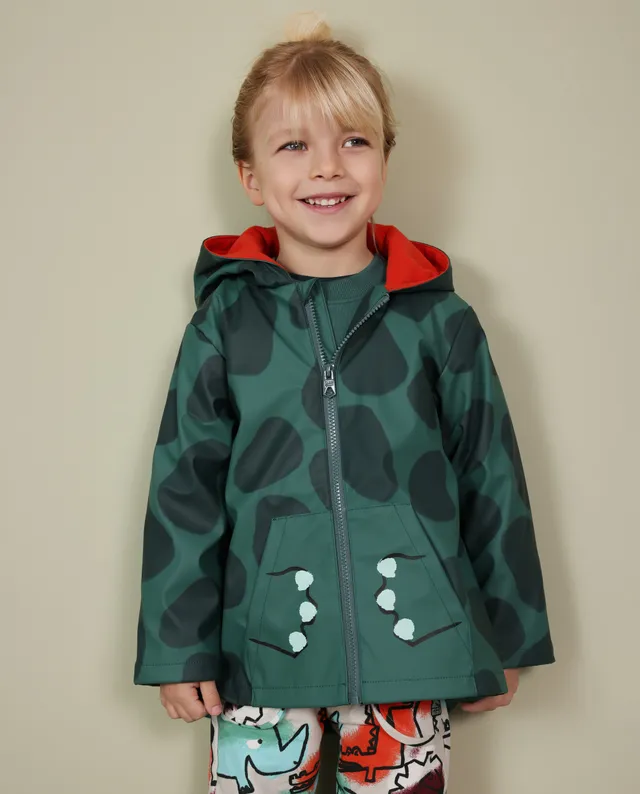 TucTuc Cappotti impermeabile bambino rinoceronte verde