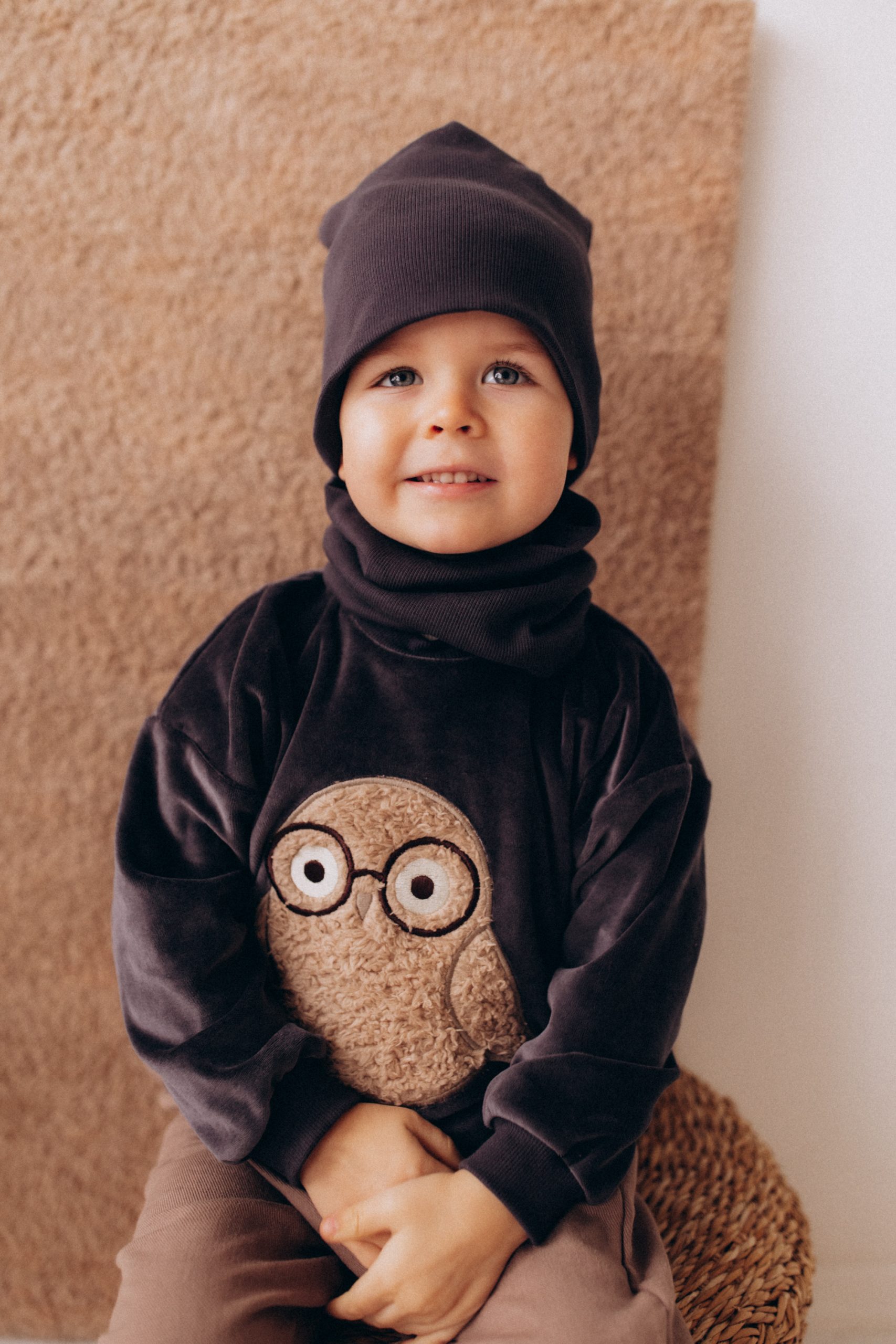 Woolly Organic AW26 Sciarpa Tubo Bambino Cotone Bio