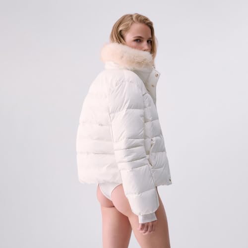 Liu Jo Giacche Piumino Colletto Teddy Nylon Piuma Taglia L