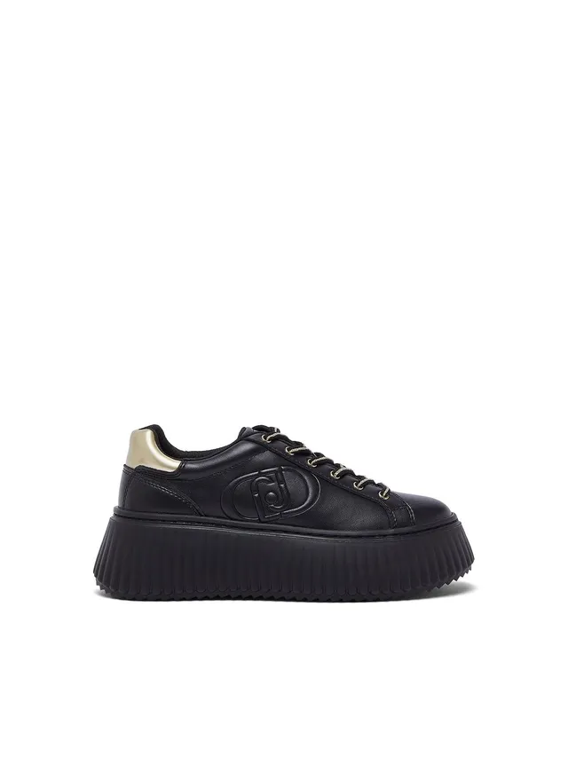 Liu Jo Sneakers Platform Pelle Donna Nero 38 EU