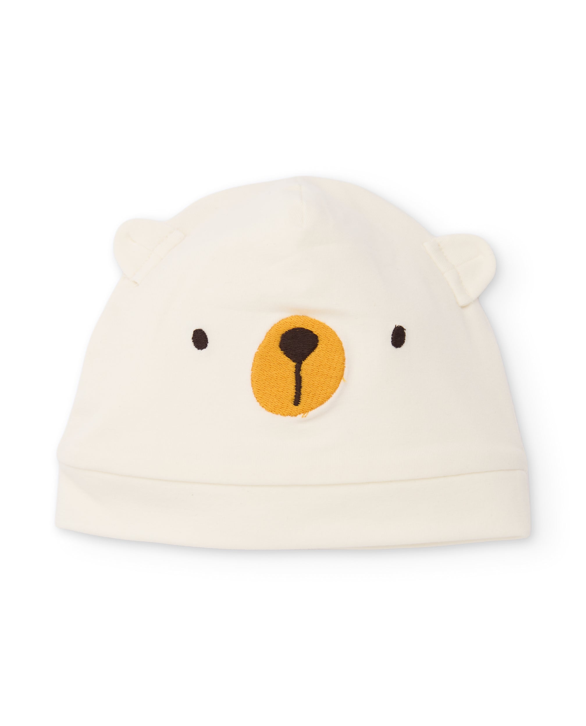 TucTuc Accessori Cappello Neonato Crudo Cotone Orso