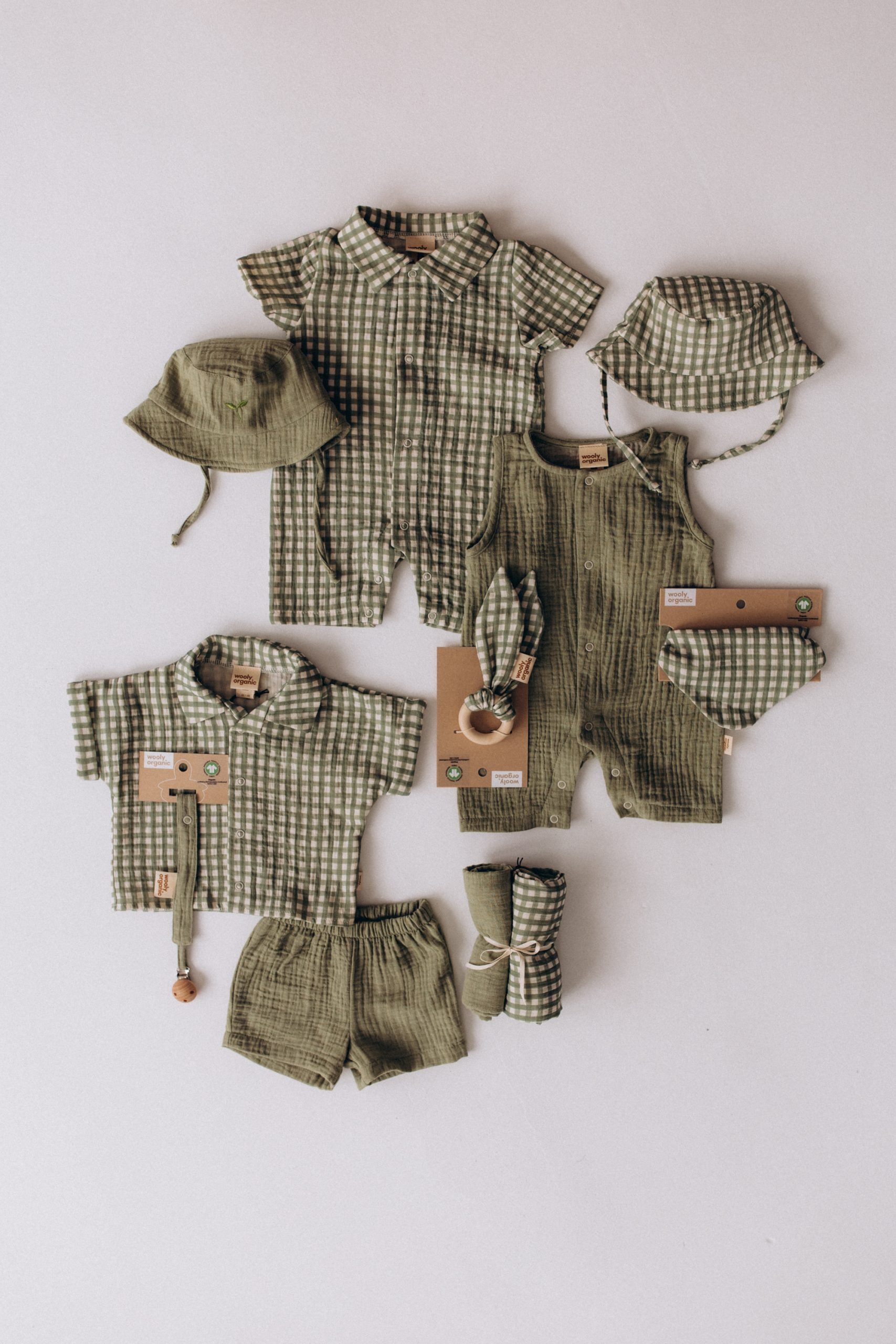 Woolly Organic Accessori set 2 panni neonato cotone mussola