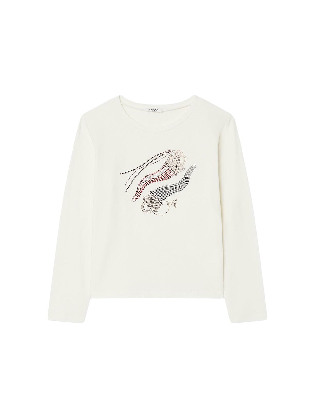 Liu Jo T-Shirt in Jersey con Stampa maglia L maniche lunghe