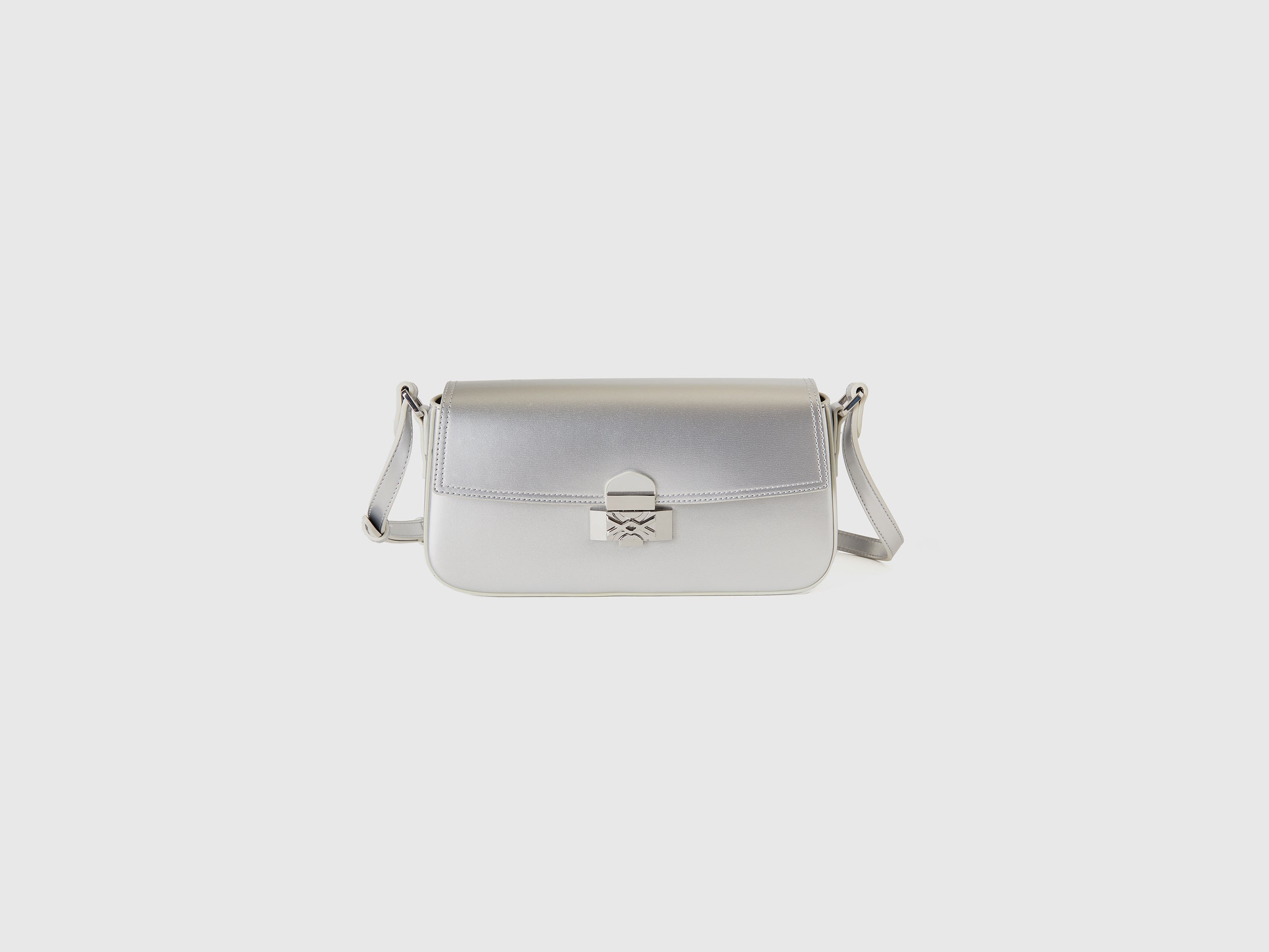 United Colors of Benetton Patent Baguette Bag borsa donna vernice OS