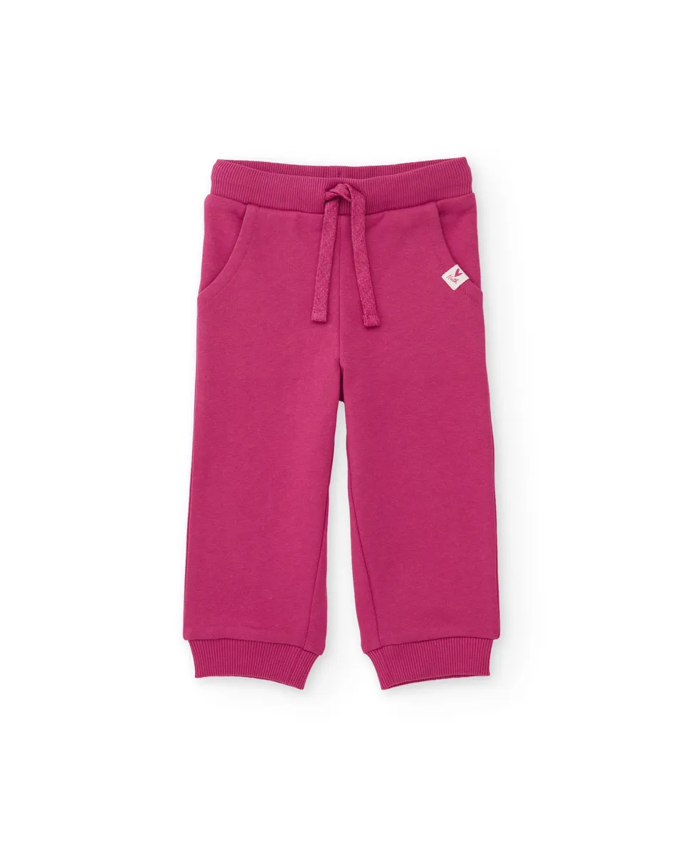 TucTuc Pantaloni felpa bambina fucsia vita regolabile