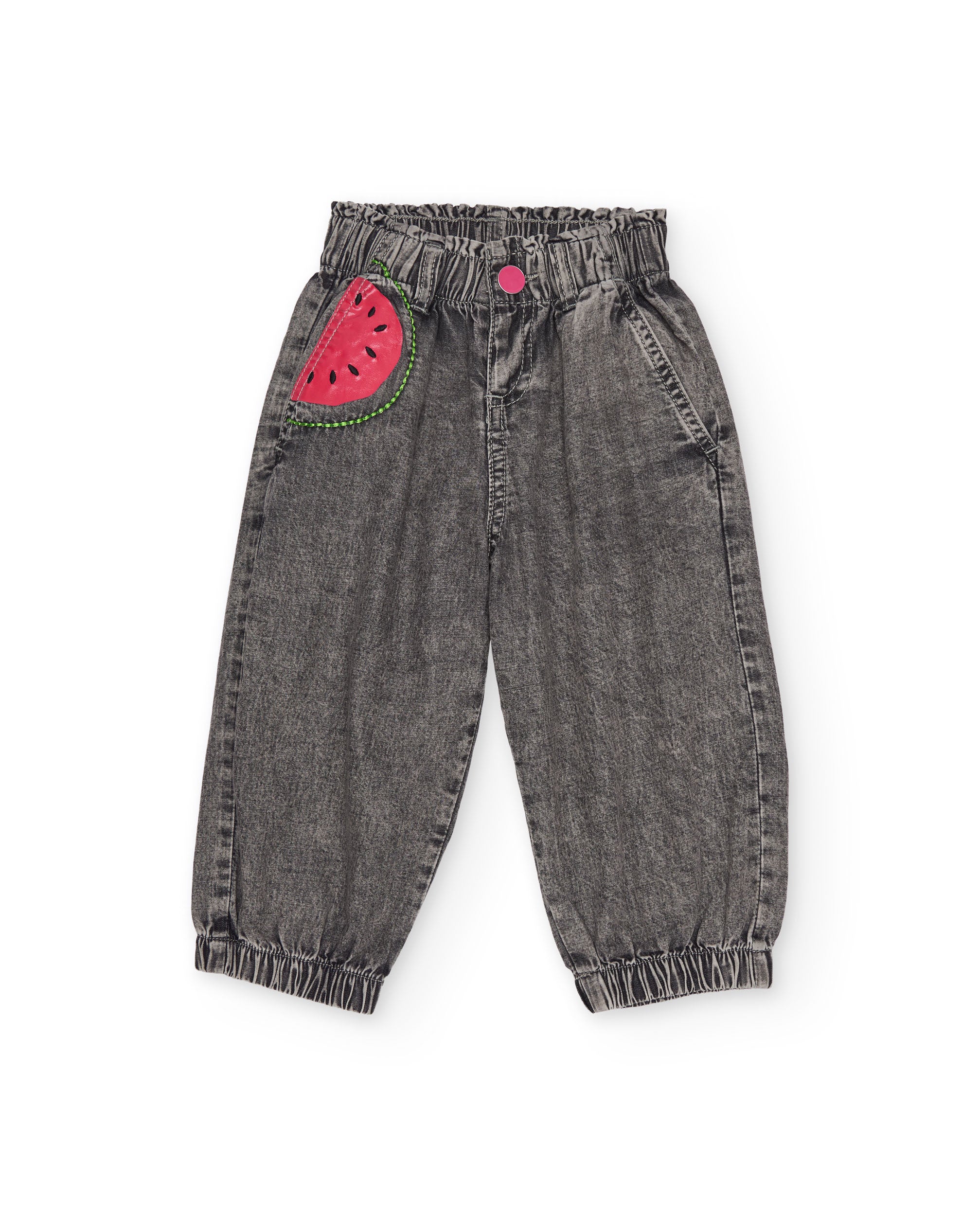 TucTuc Pantaloni Jeans bimba grigio denim lavato