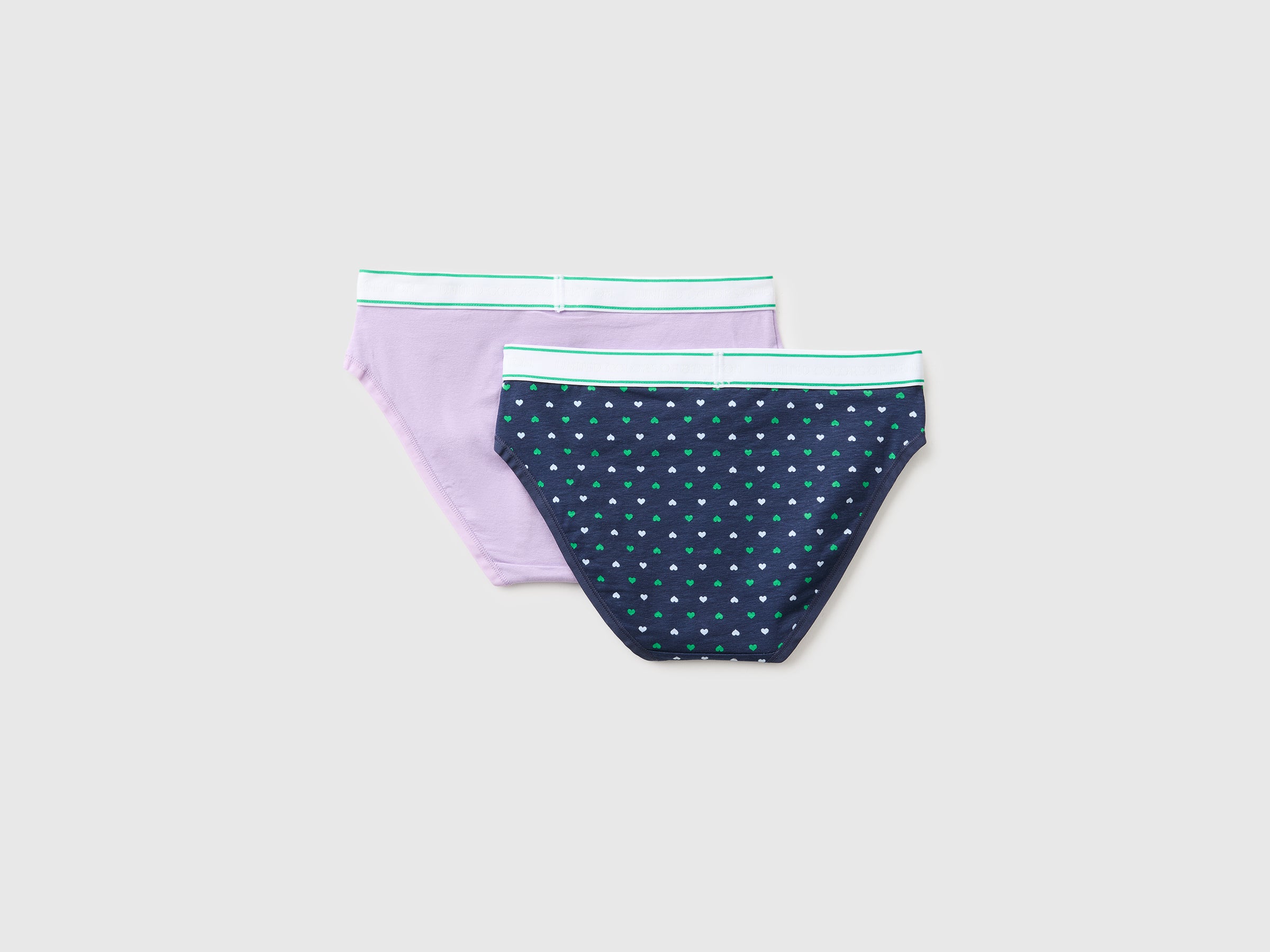 United Colors of Benetton mutandine cotone logo 2 pezzi
