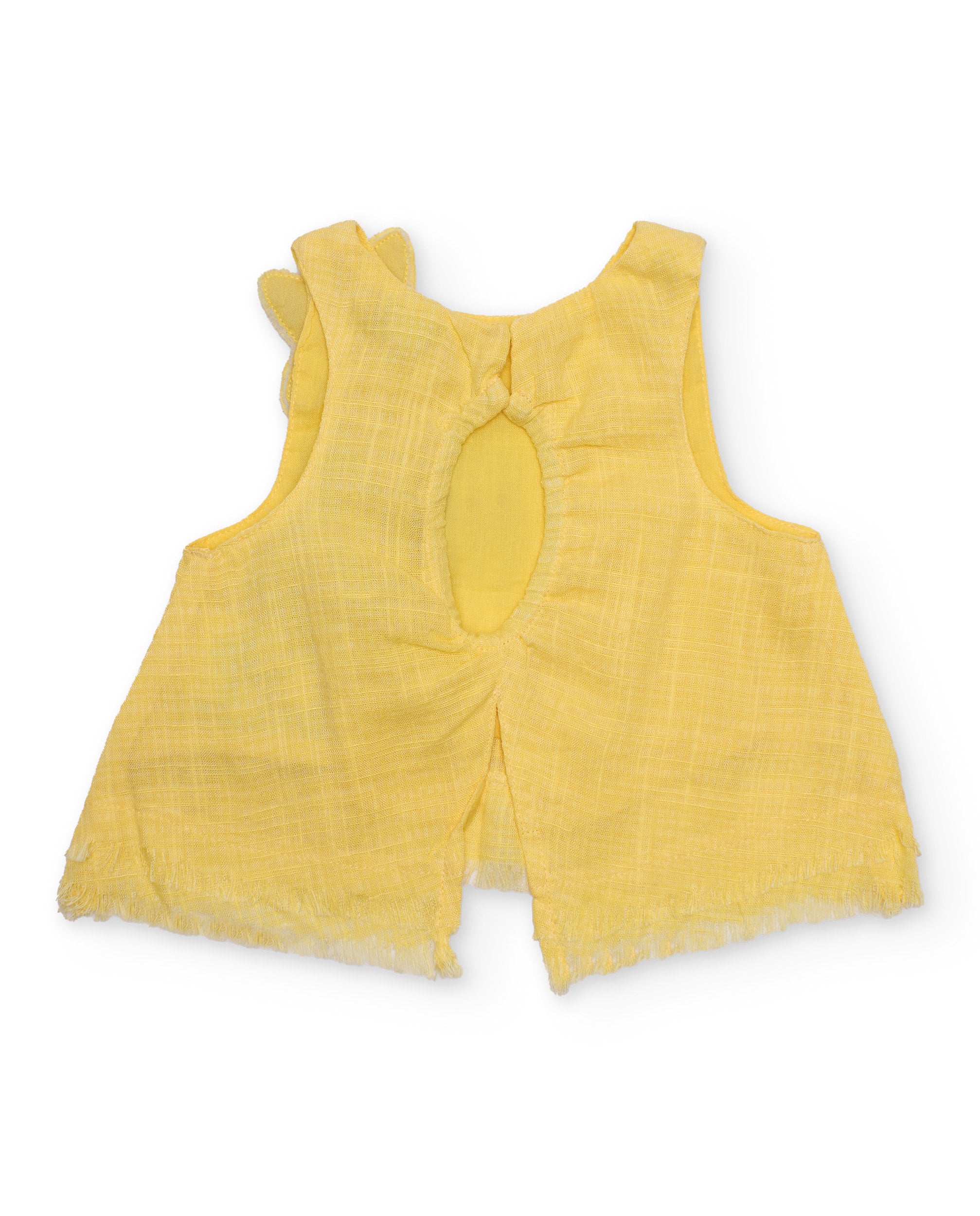 TucTuc Camicette blusa bambina gialla fiori smanicata