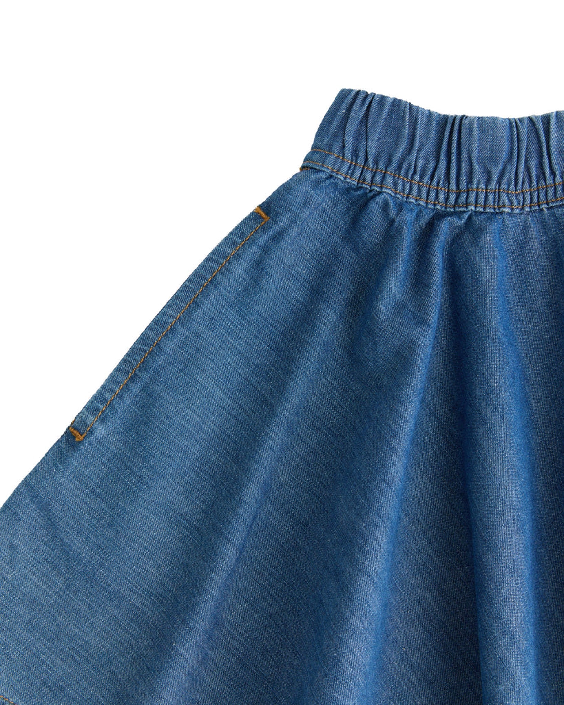 Leela Cotton Blu Chiara Gonna Jeans Bambina 5-8 Anni