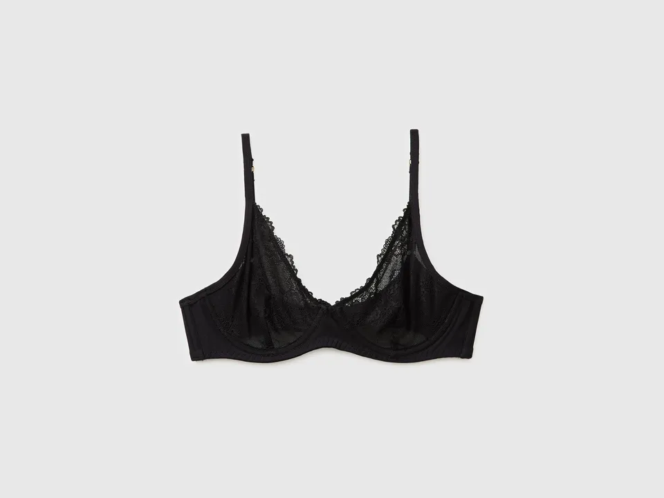 United Colors of Benetton Underwear reggiseno triangolo pizzo ferretto