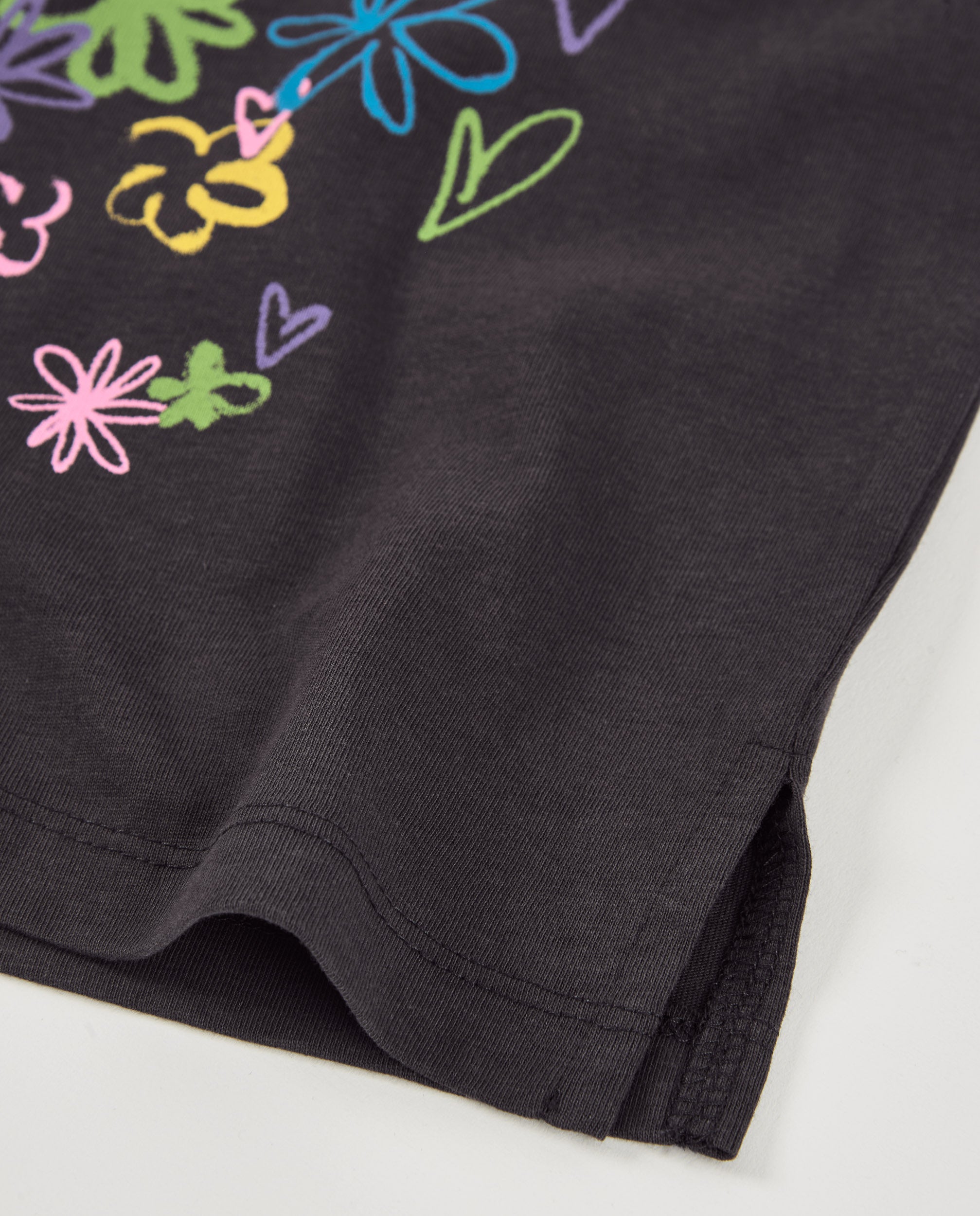TucTuc Magliette t-shirt bimba lilla maniche lunghe fiori