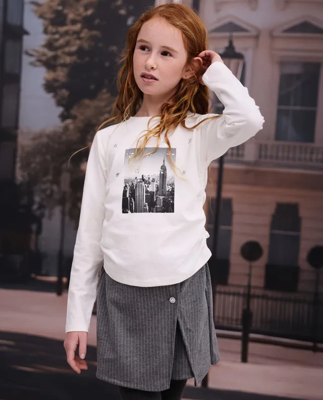 TucTuc Gonne Gonna-Pantalone Bambina Righe Grigio
