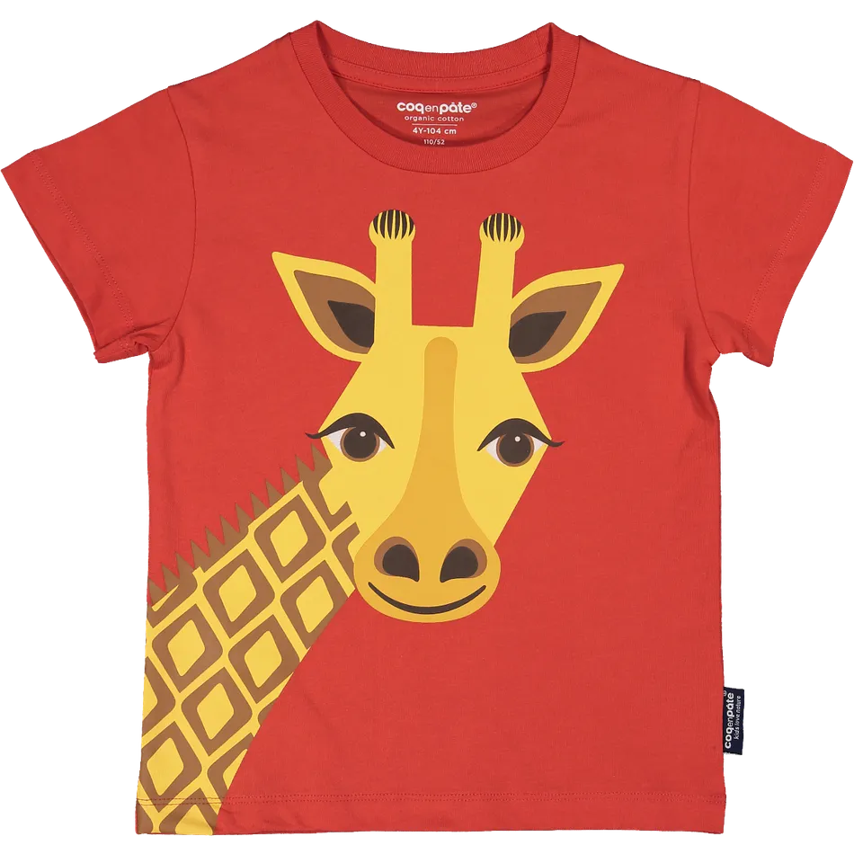 Kocarcia Coq en Pâte Maglietta Giraffa cotone bio 2 anni