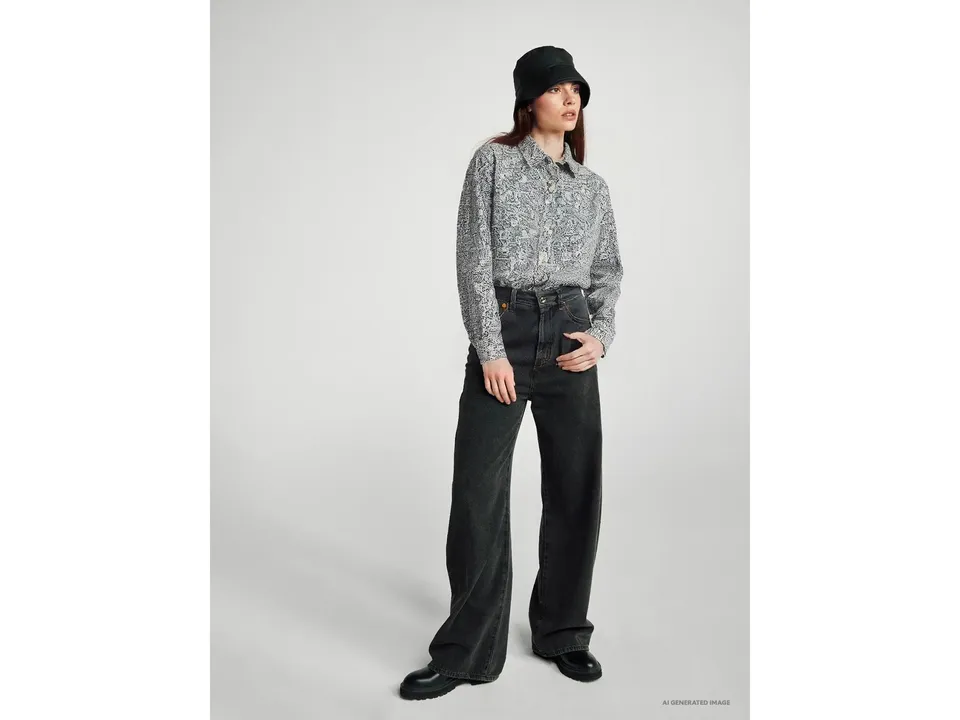 United Colors of Benetton camicia fantasia cotone leggero