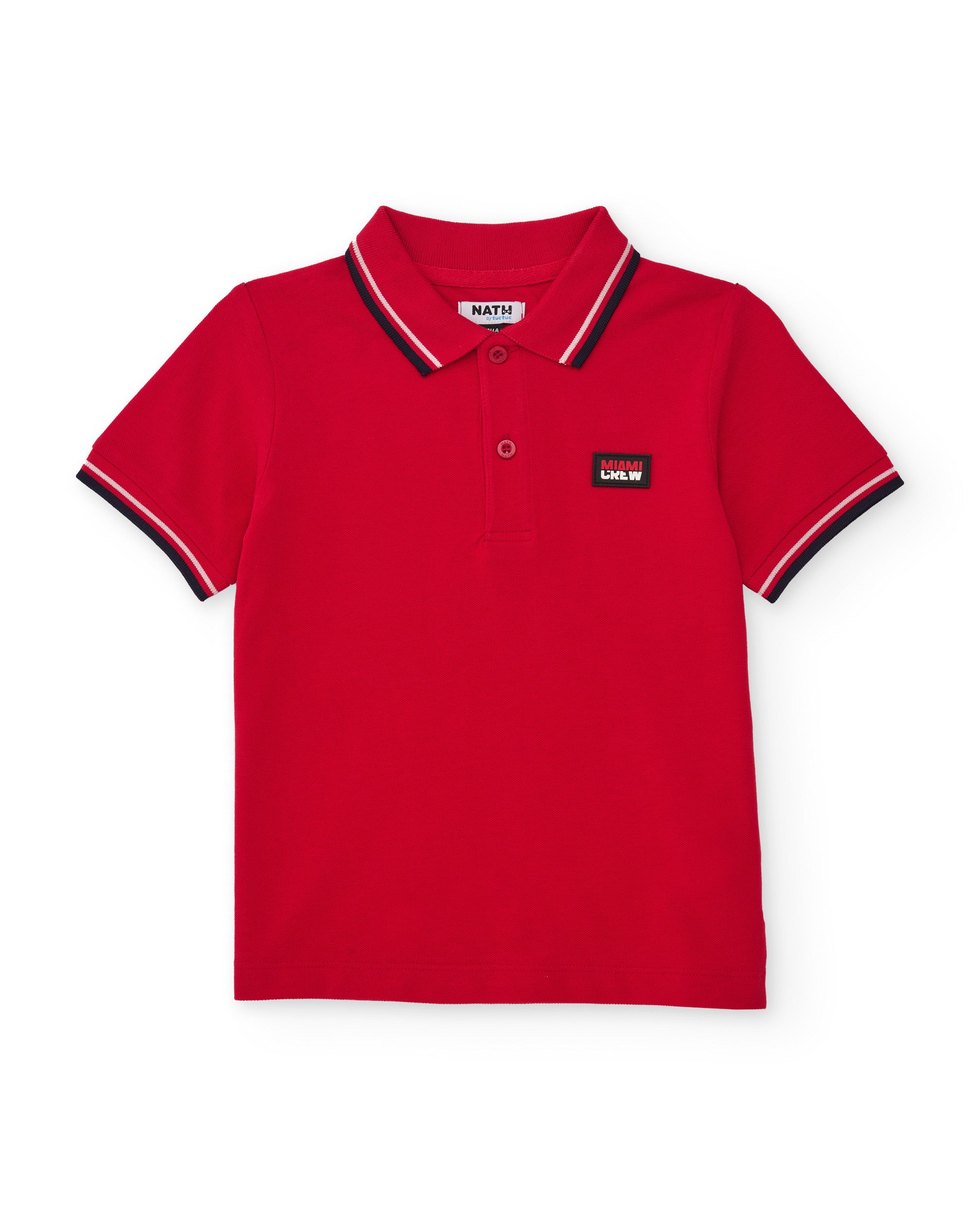 TucTuc Camicette Polo Bambino Rossa Maglia Colletto Contrasto