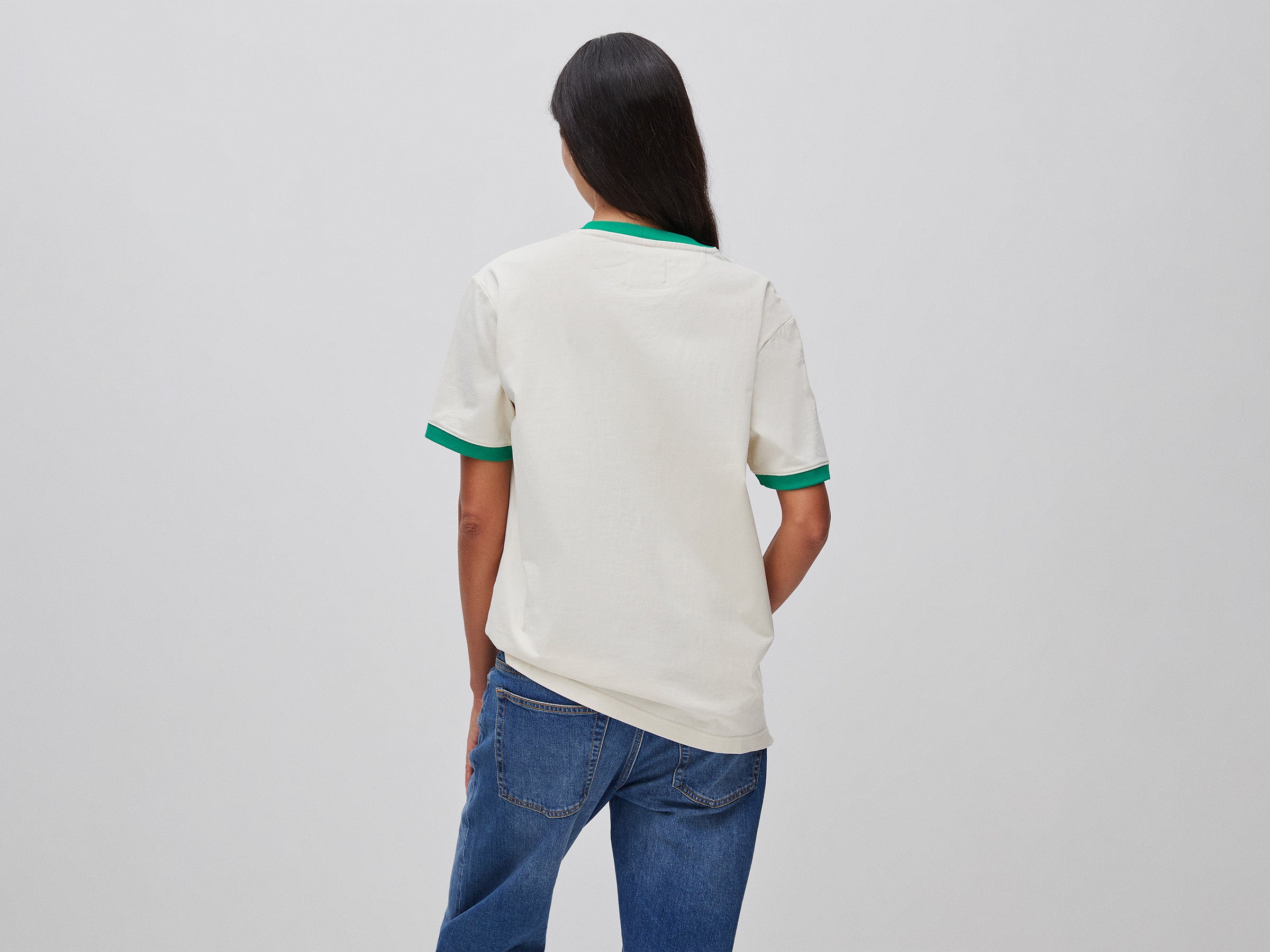 United Colors of Benetton Rugby T-shirt Cotone Bianca Manica Corta M