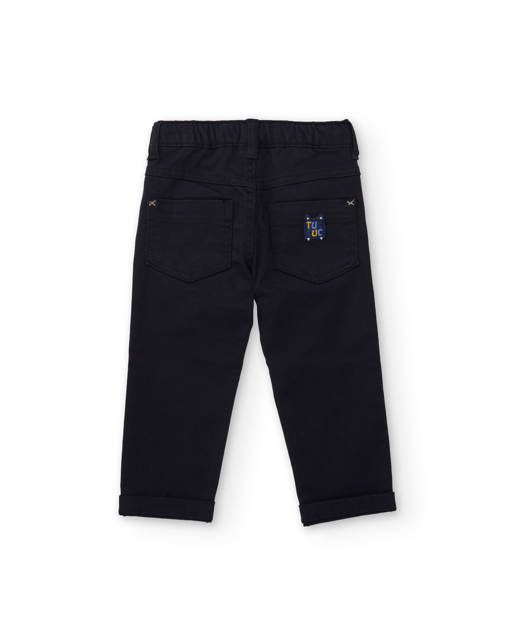 TucTuc Pantaloni bambino blu marino cotone dritto