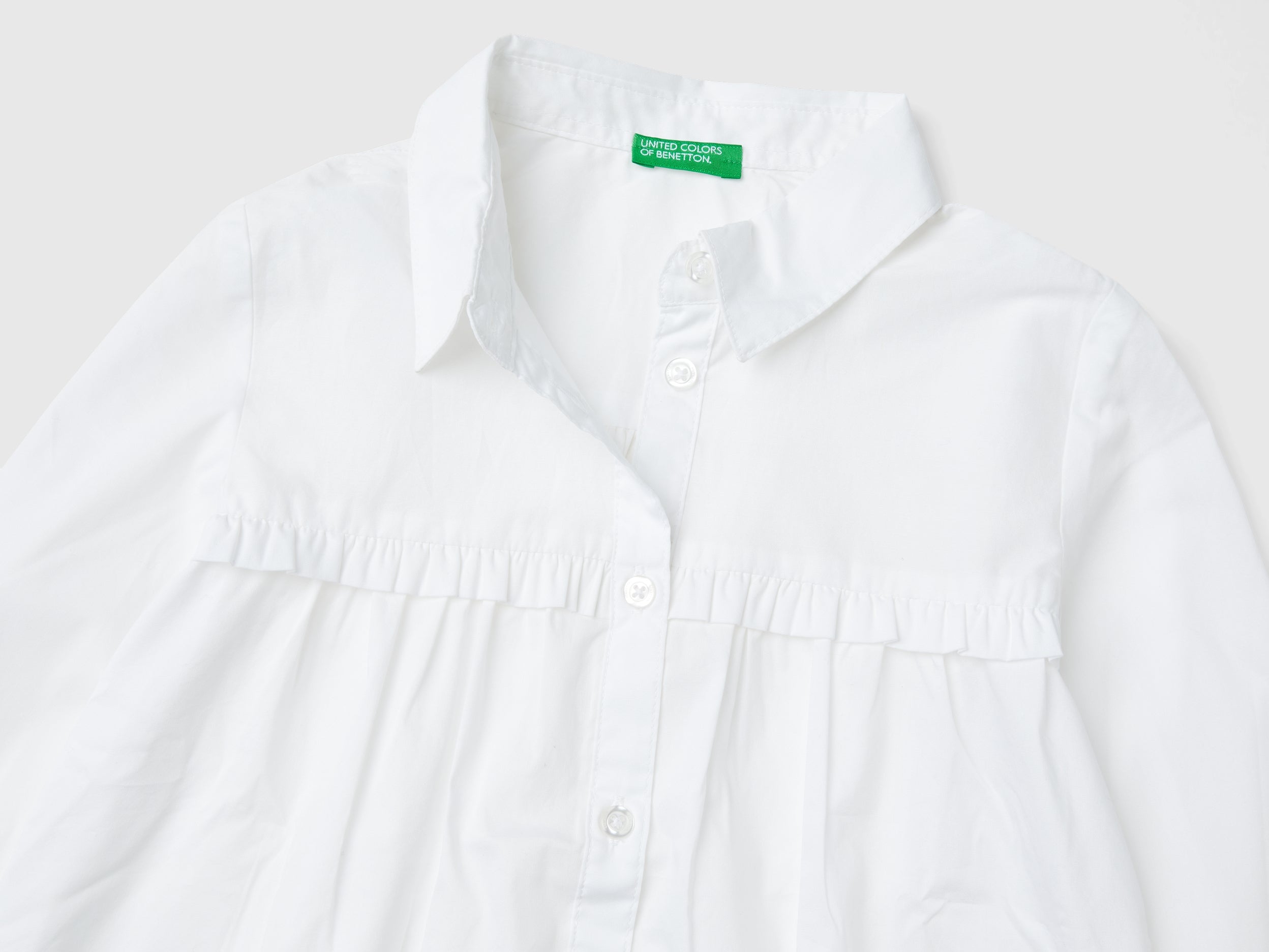 United Colors of Benetton camicia cotone manica lunga scuola