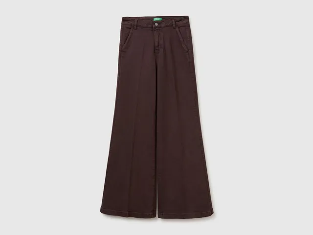 United Colors of Benetton Wide-leg pantaloni cotone 42