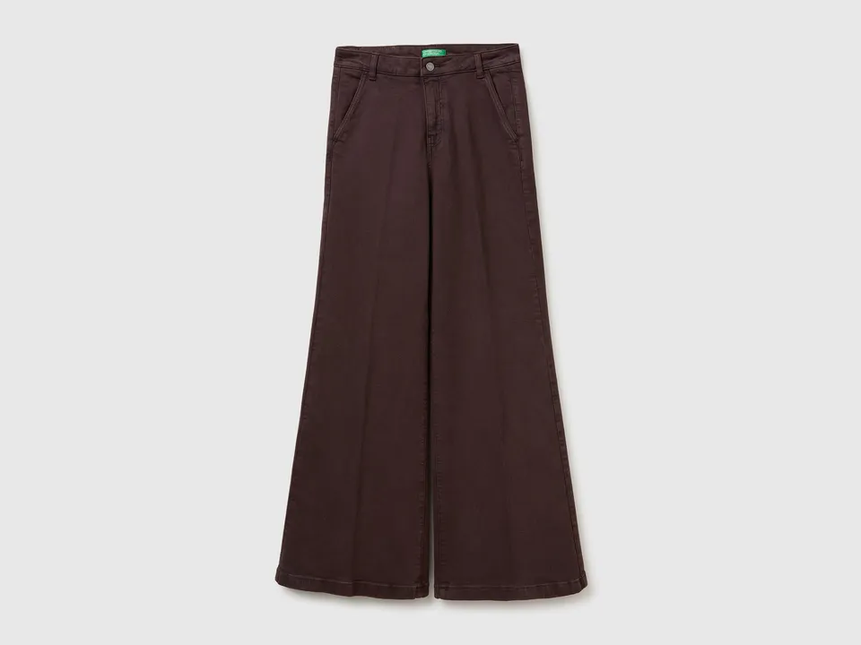 United Colors of Benetton Wide-leg pantaloni cotone 42