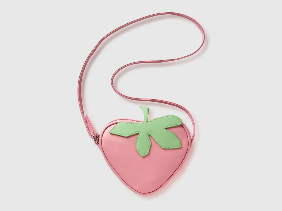 Benetton Strawberry borsa tracolla fragola similpelle OS