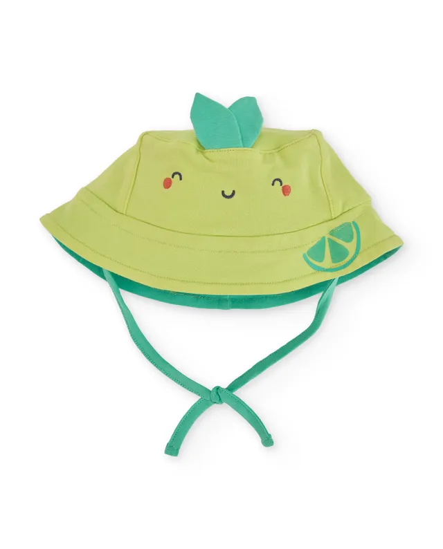 TucTuc Accessori Cappellino Maglia Neonato Verde Laccetti Sole