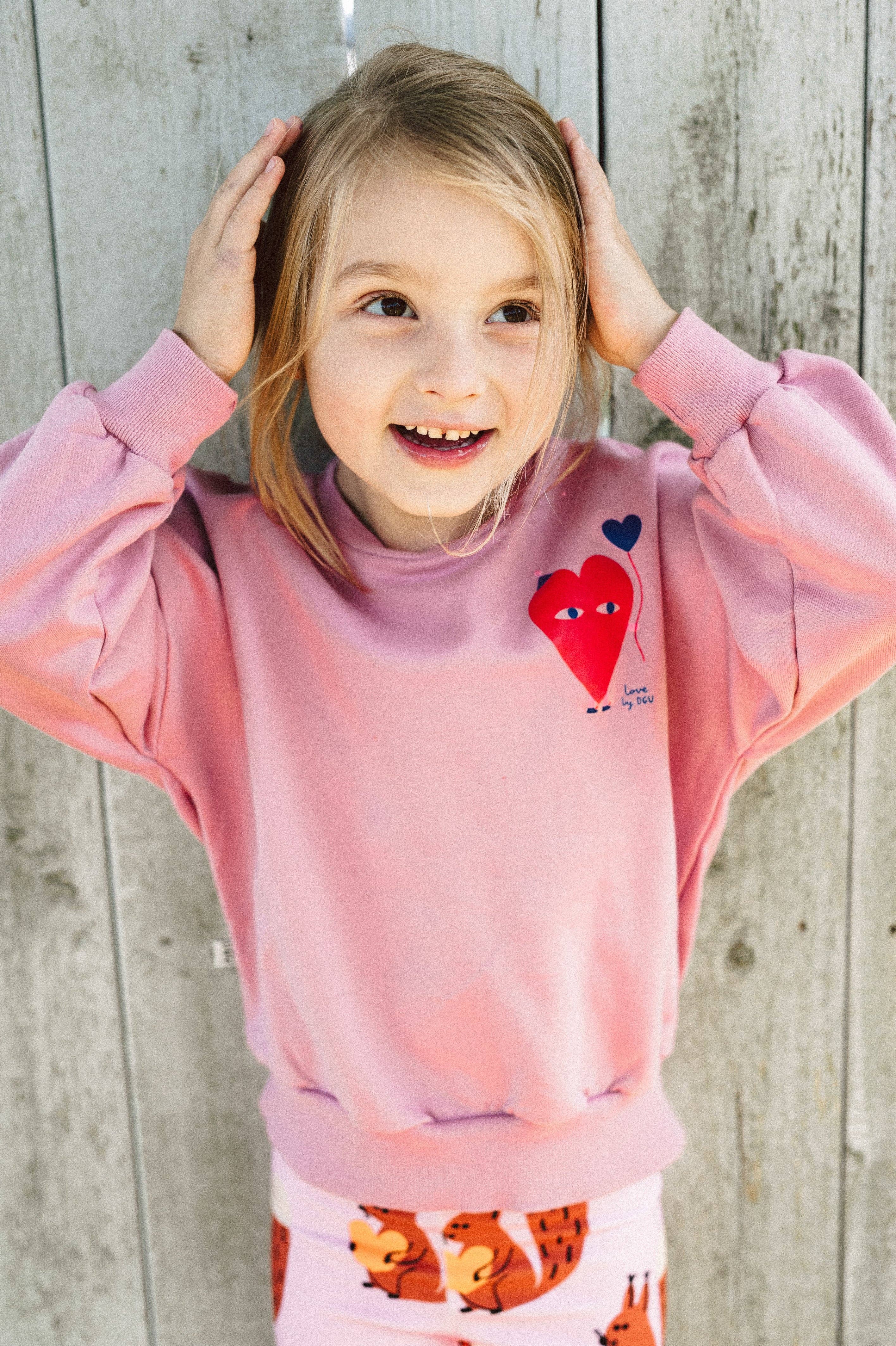Dont Grow Up Cuore Felpa Rosa cotone 6/7 anni