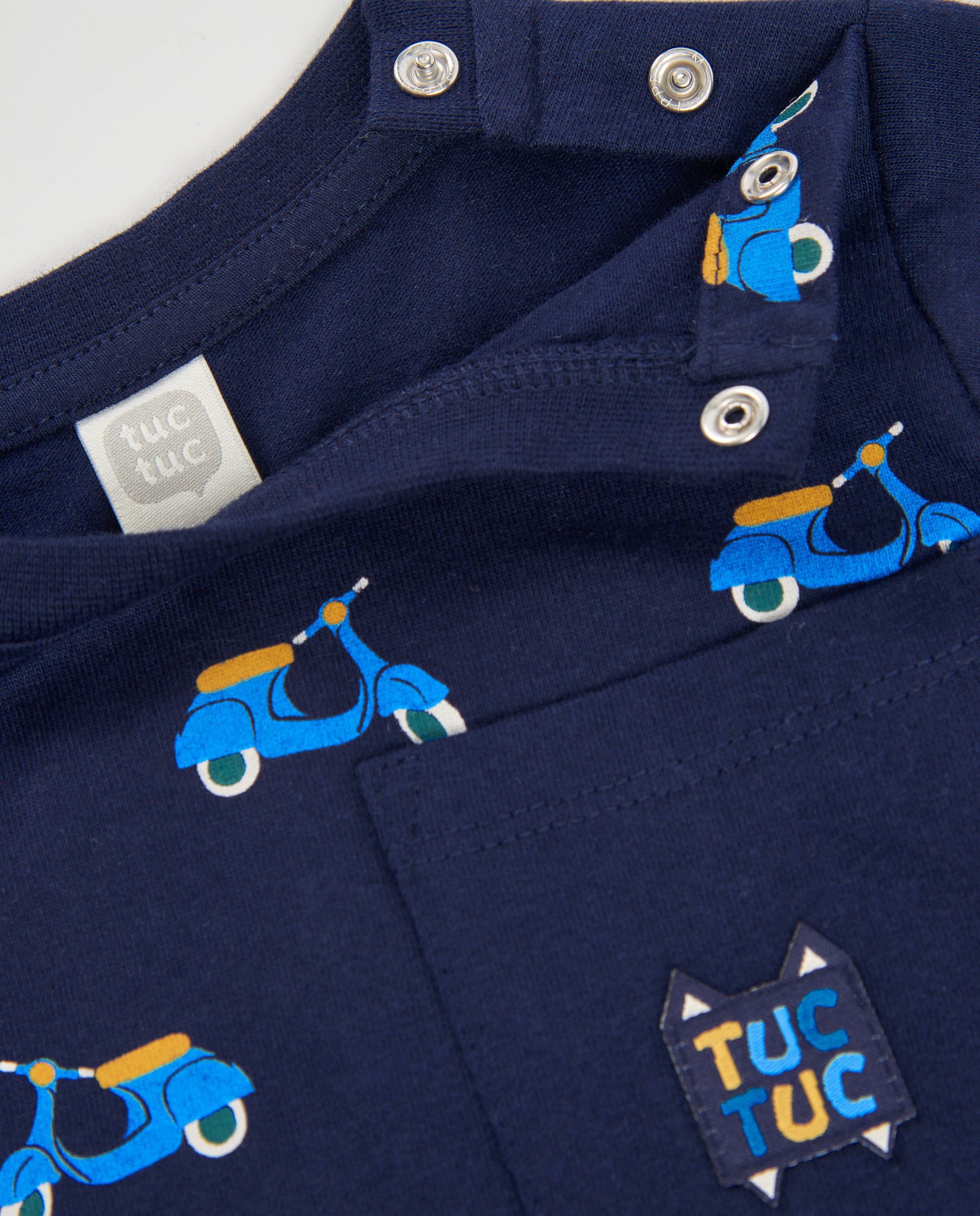 TucTuc Magliette t-shirt bambino maniche lunghe blu moto tasca