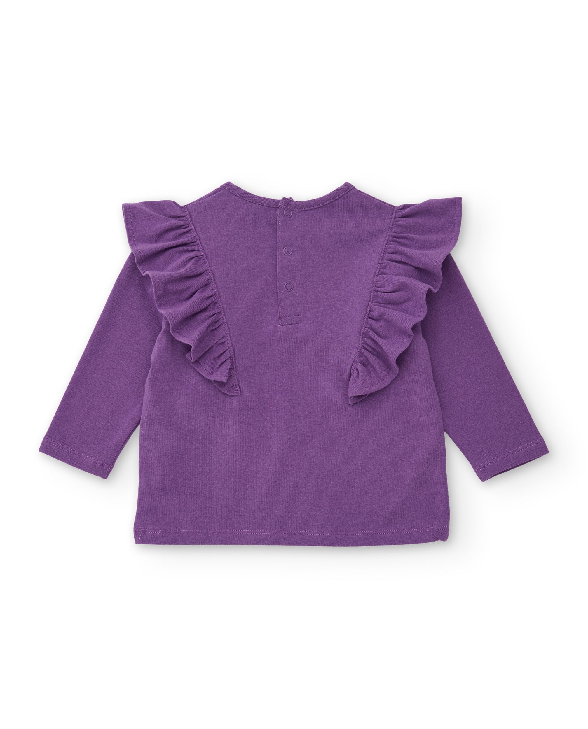 TucTuc Magliette T-shirt Bambina Lilla Cotone Volant