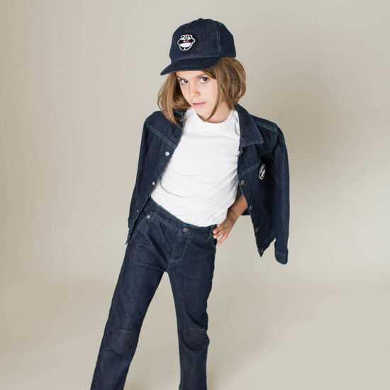 Pamboo Streetwear cappello baseball bimbi denim bio emoji