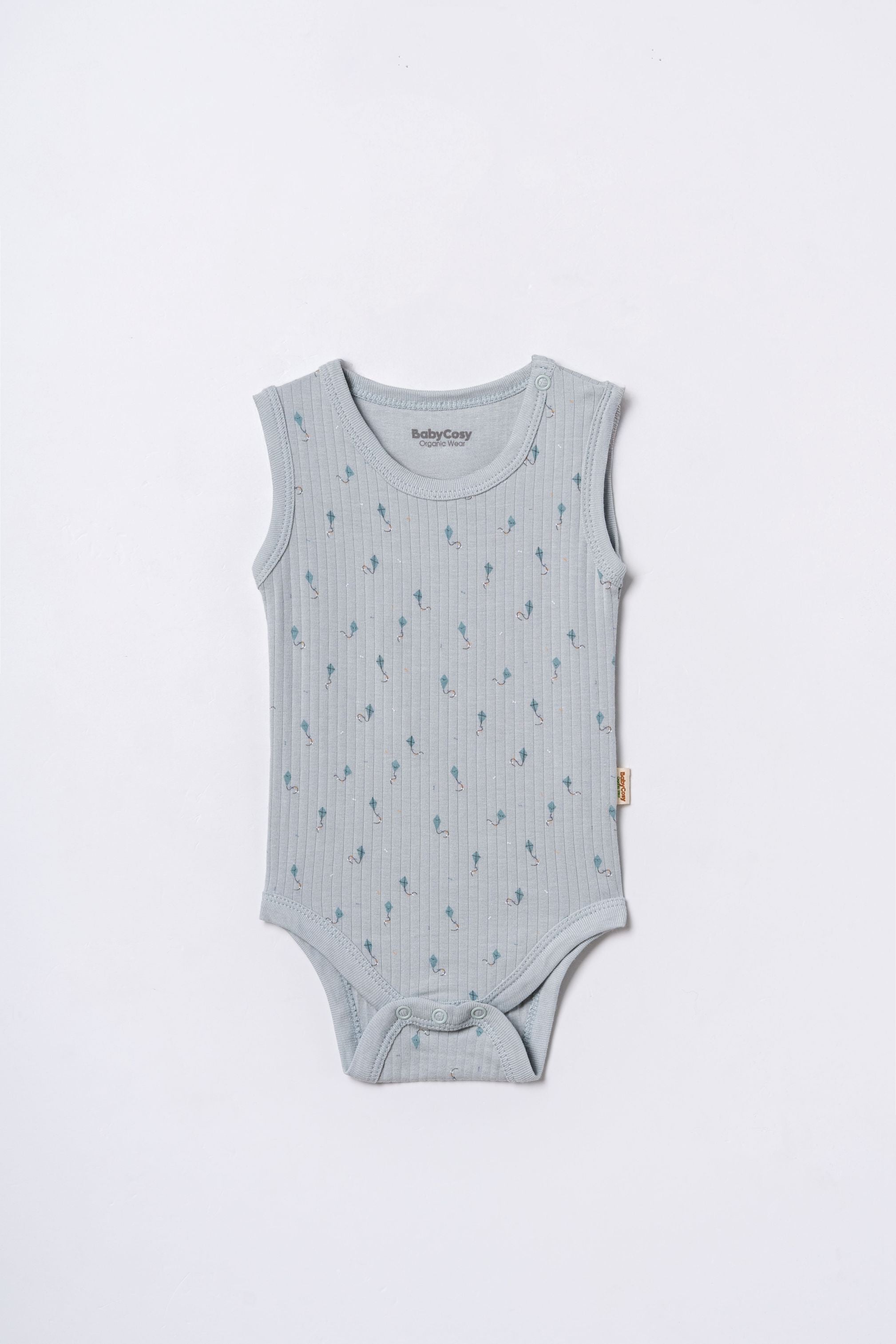 BabyCosy Set 2 Body Senza Maniche Modal Azzurro 0-3 Mesi