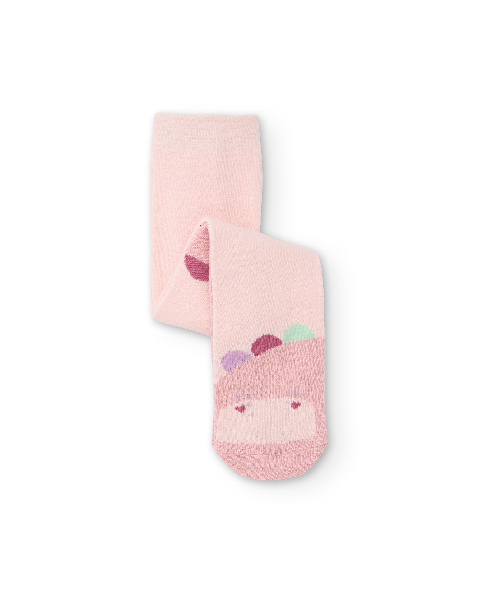 TucTuc Accessori collant neonata rosa cotone dinosauro