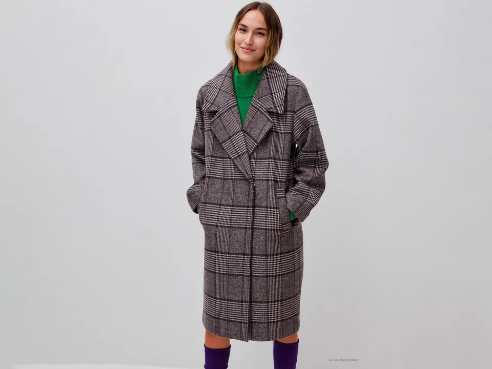 United Colors of Benetton Jackets Coat cappotto quadri M
