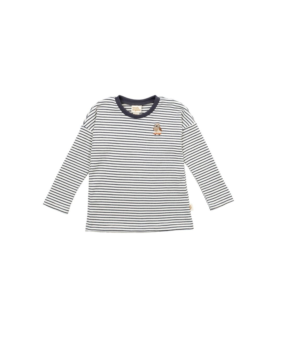 Woolly Organic Embroidered Shirt maglia bimbo cotone organico