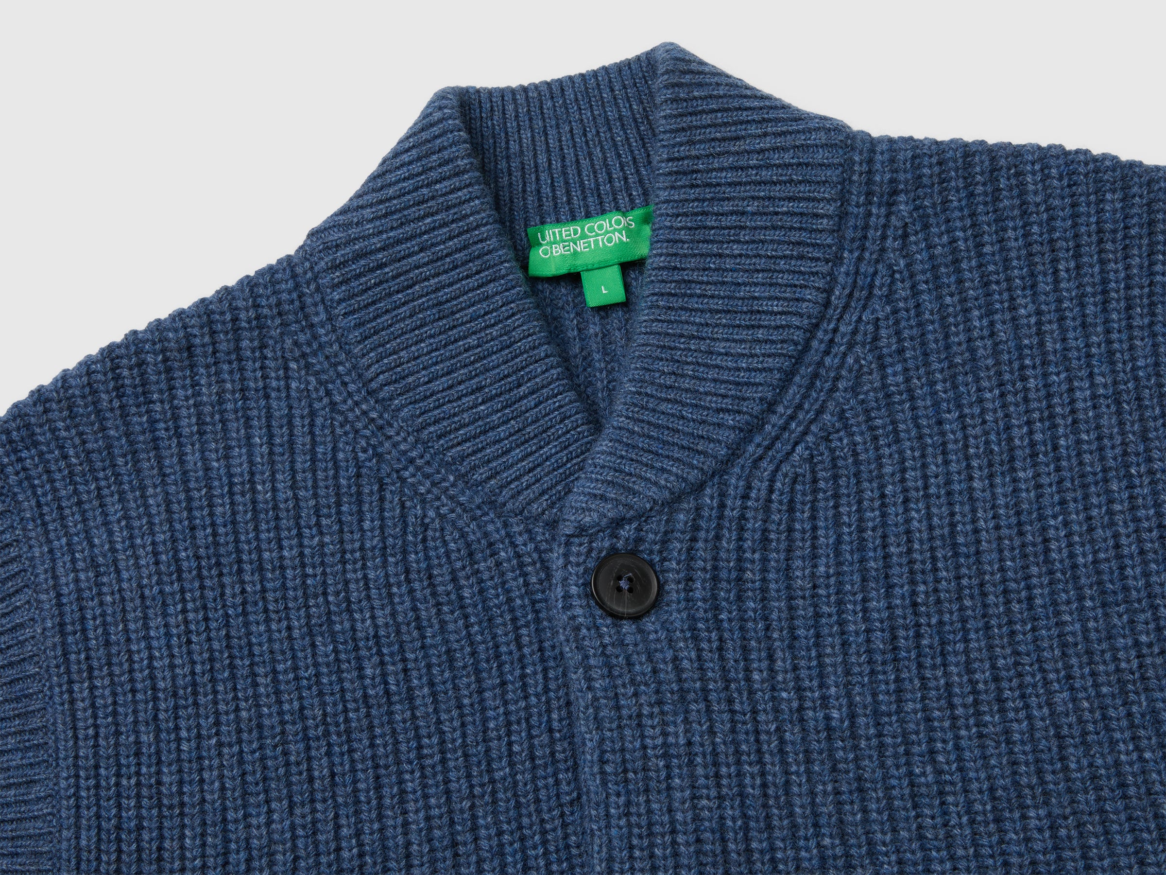 Benetton gilet maglia misto lana bottoni taglia M