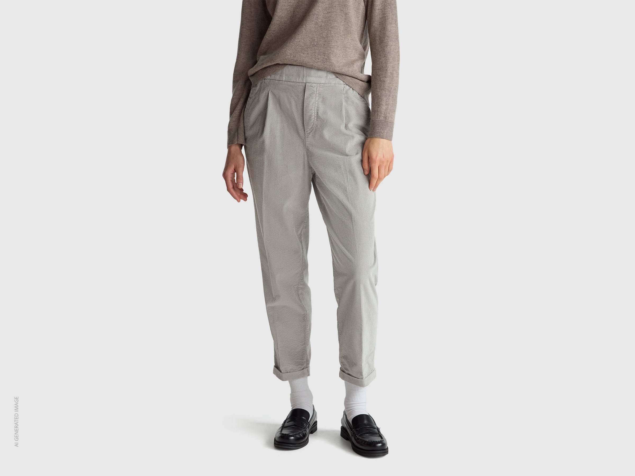 United Colors of Benetton Trousers Chinos velluto pantalone M stretch