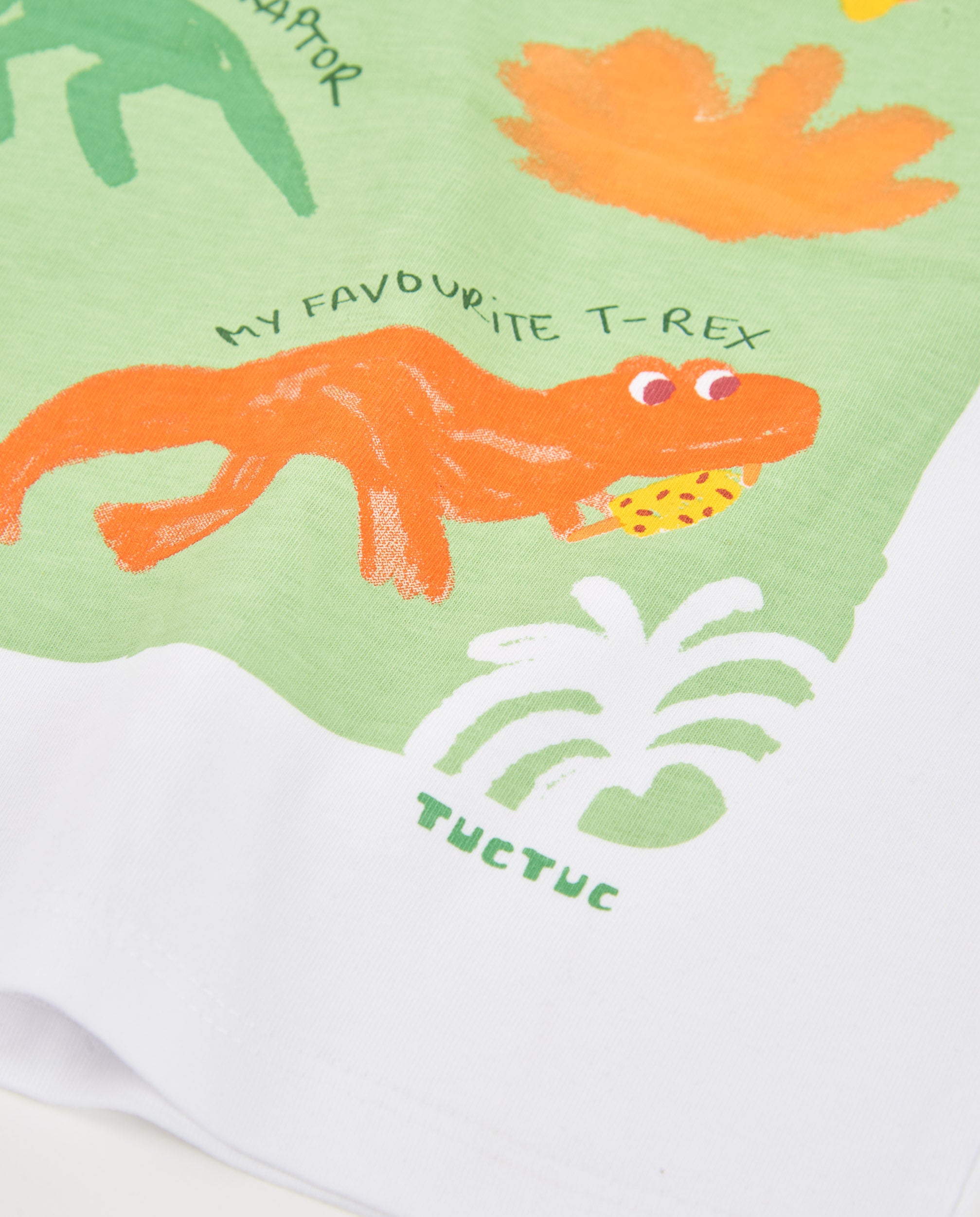 TucTuc Magliette t-shirt palma maglia bianco stampa verde