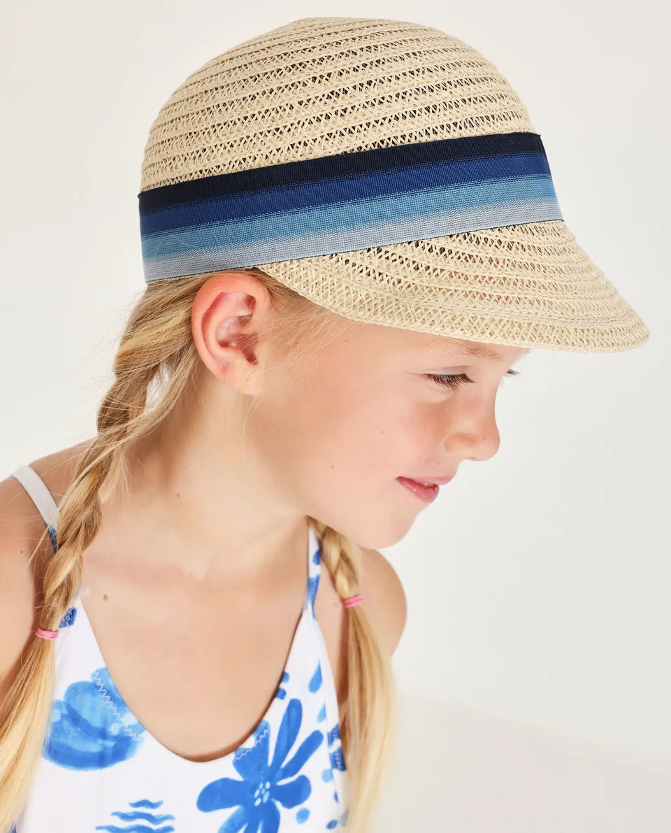 TucTuc Accessori Cappello bambina beige sole intrecciato