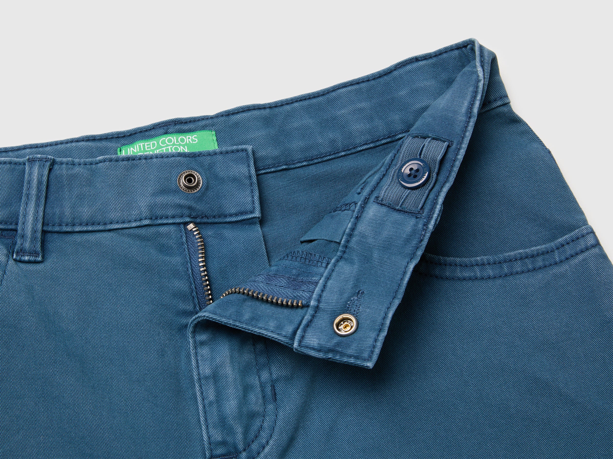 Benetton Trousers Pantalone 5 tasche cotone vita elastica