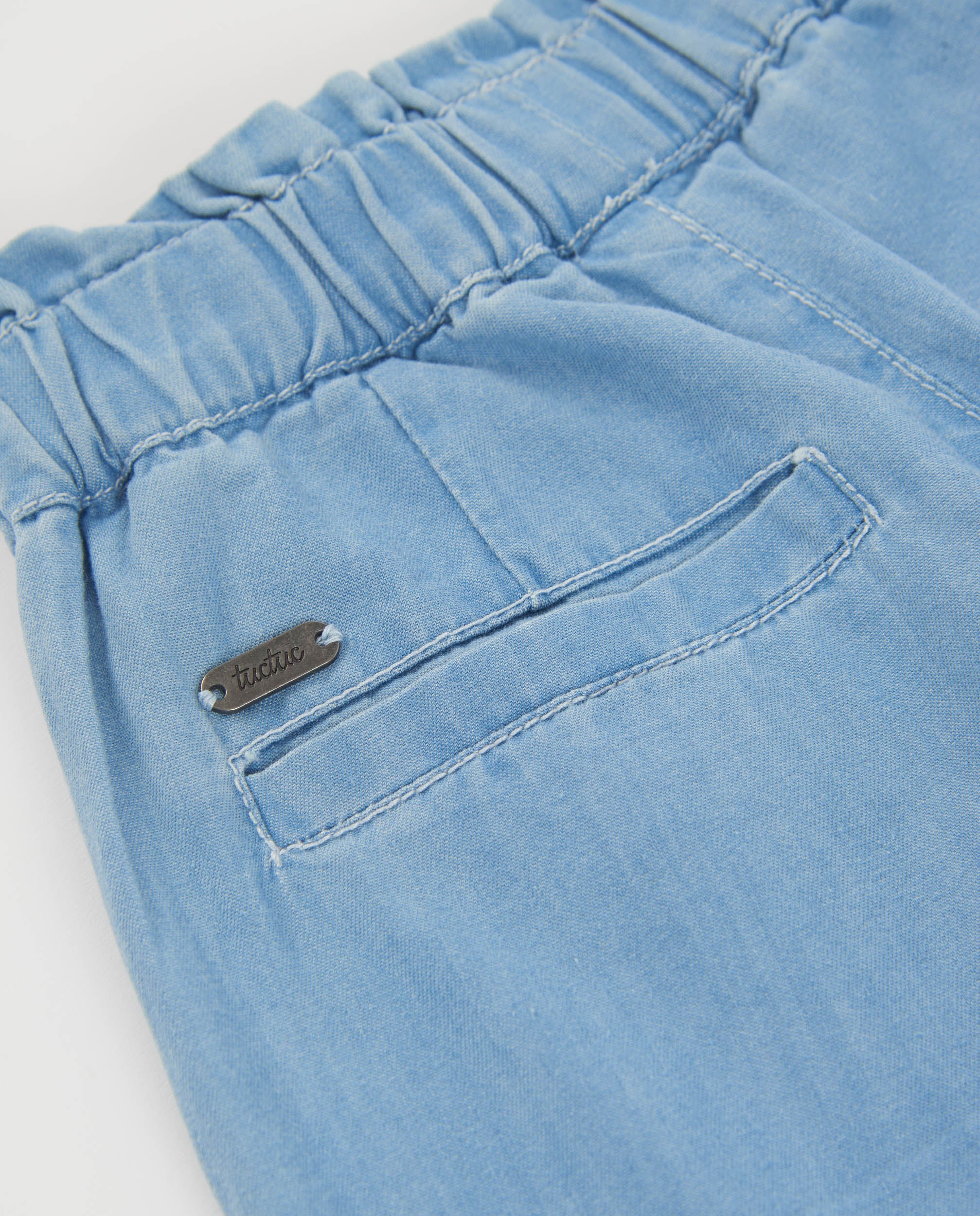 TucTuc Pantaloni Culotte Bimba Denim Chiaro Cotone