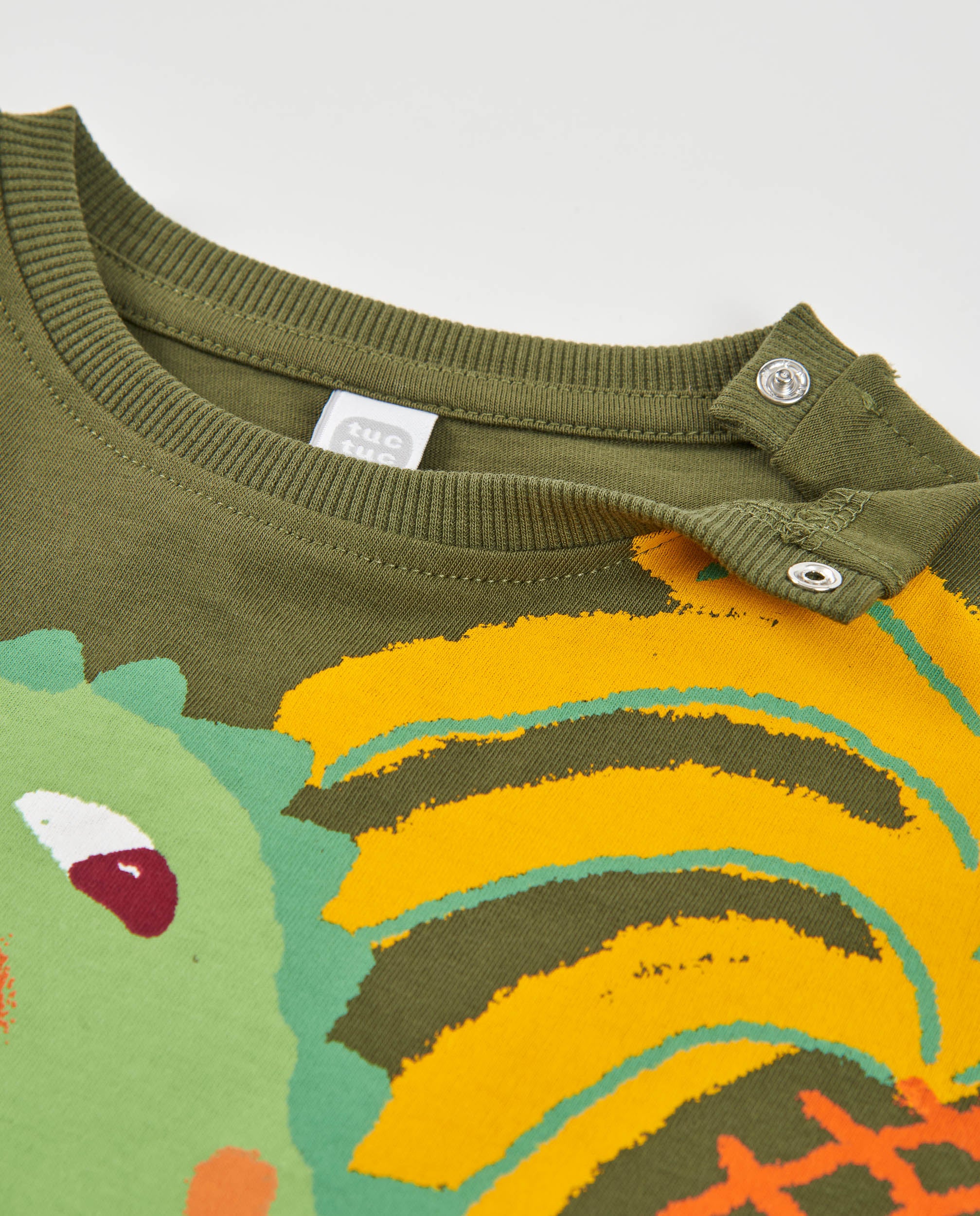 TucTuc Magliette T-shirt bimbo verde dinosauro